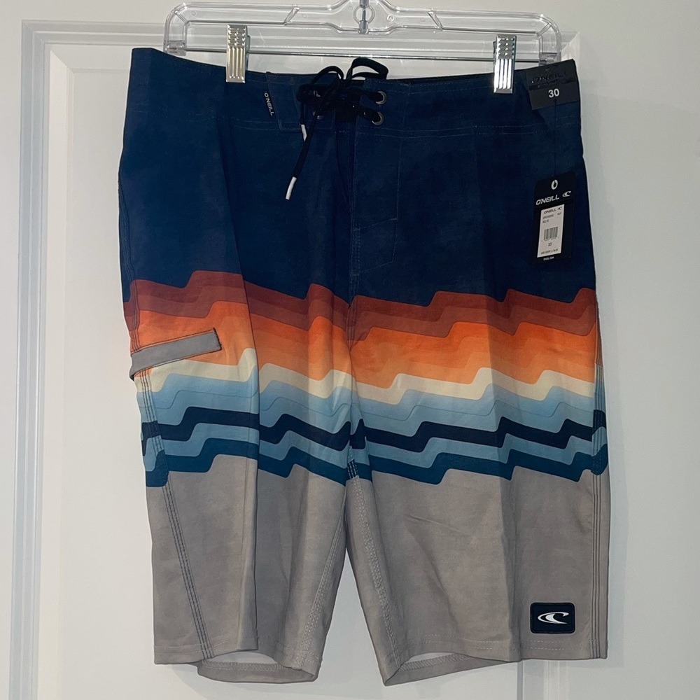 ONeill Swim Trunks 30 Mens Boards Shorts Multicolor Polyester Blend Casual